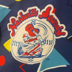 Nashville Sounds Graphic short sleeve button up shirt